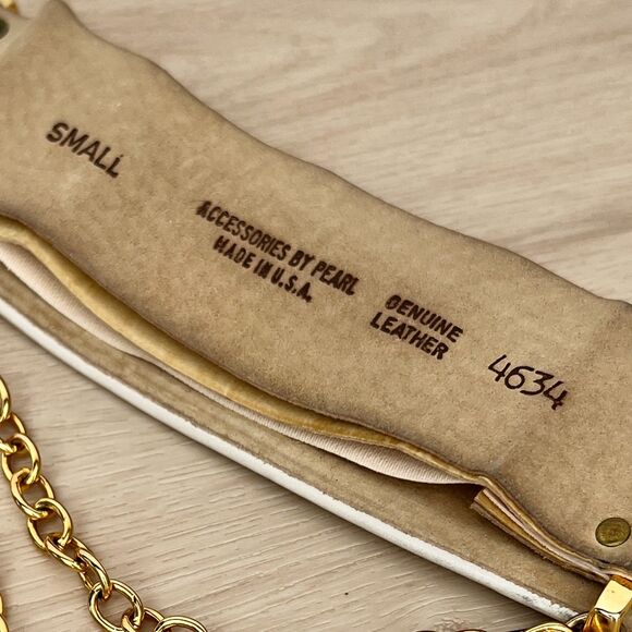 Vintage 80s Wide Leather Cinch Belt Gold Hardware from Accessories by Pearl Sz S main image 8